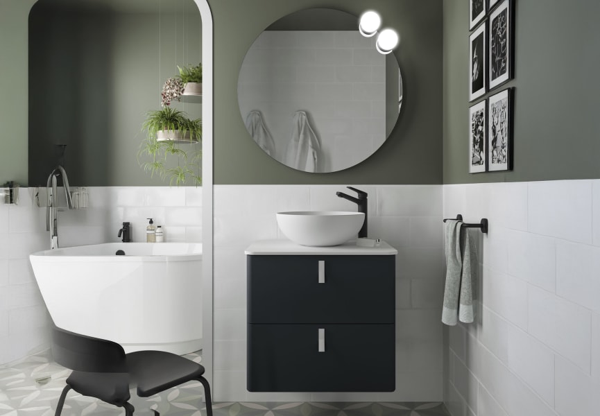 Meuble de salle de bains avec plan de toilette Uniiq Salgar principal 1
