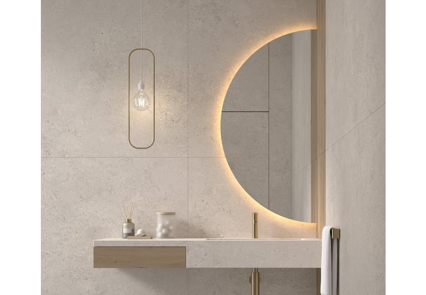 Eurobath Bonaire 2 miroir demi-lune avec éclairage LED principal 2