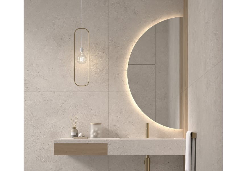 Eurobath Bonaire 2 miroir demi-lune avec éclairage LED principal 1