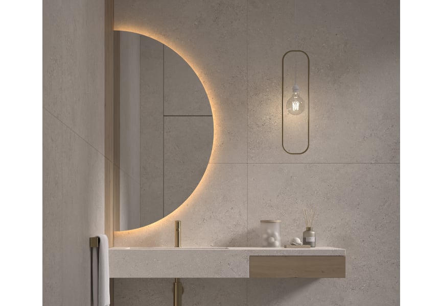 Eurobath Bonaire 2 miroir demi-lune avec éclairage LED principal 0