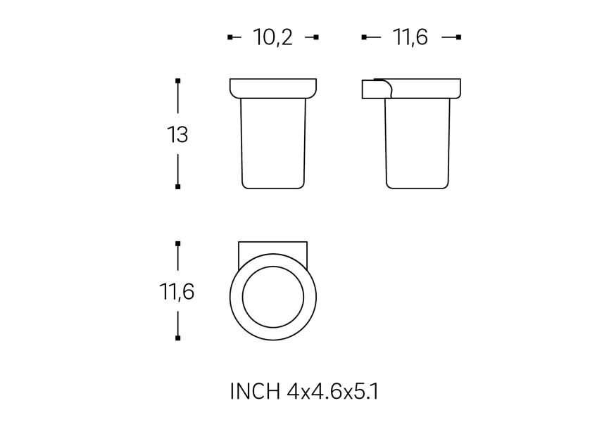 Architect S+ Cosmic Toilette Brush Holder croquis 9