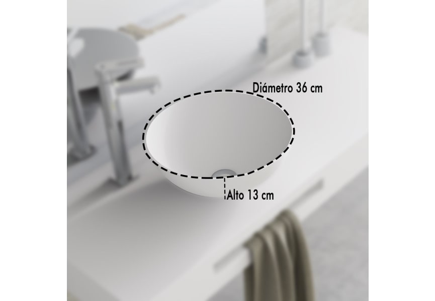 Bruntec Bologna lavabo à poser détail 1