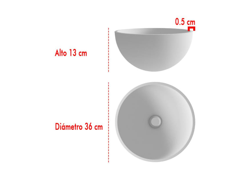 Bruntec Bologna lavabo à poser croquis 2