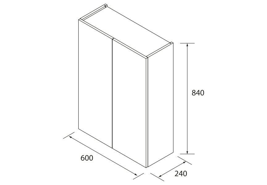 Colonne de bain Infinity Salgar croquis 2