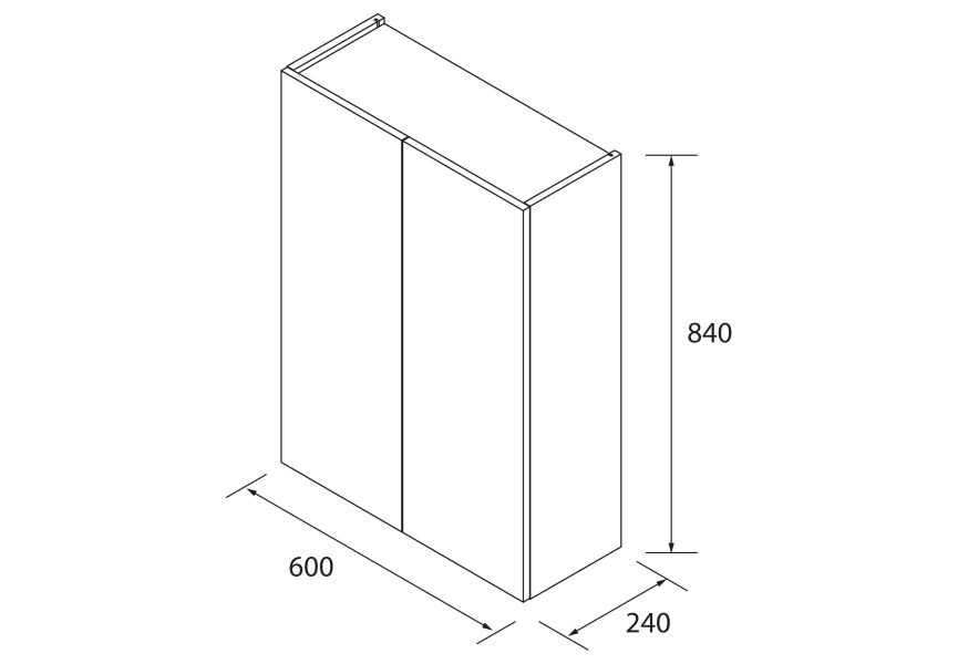 Colonne de salle de bains Infinity Salgar croquis 2