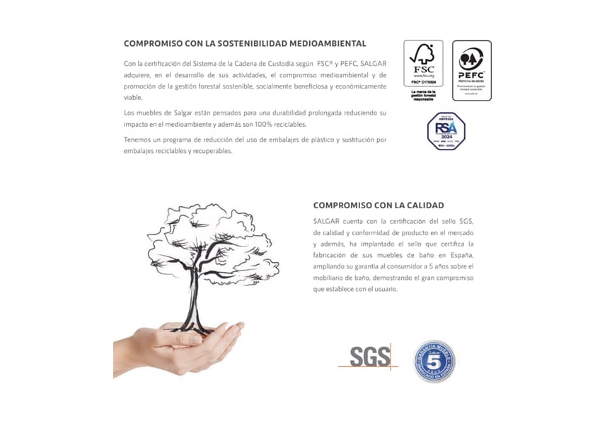 Colonne de salle de bains Infinity Salgar option 5