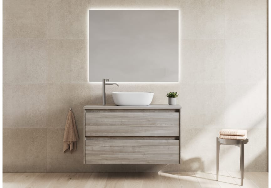Meubles de salle de bains avec plan de toilette en bois Oxford Bruntec principal 5