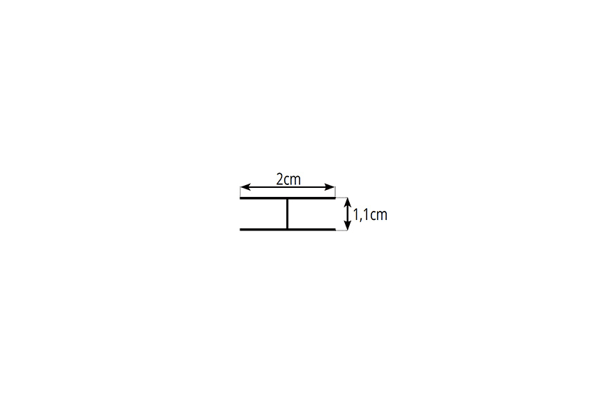 Profilé de raccordement droit pour GME fixe croquis 1