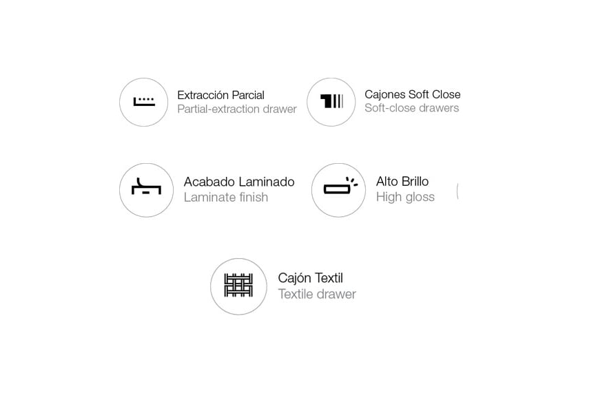 Meuble de salle de bains avec plan de toilette hydrofuge Box Visobath option 4
