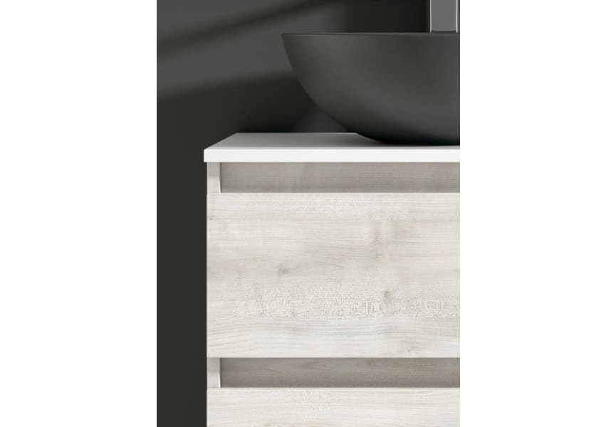 Meuble de salle de bains avec plan de toilette hydrofuge Box Visobath détail 2