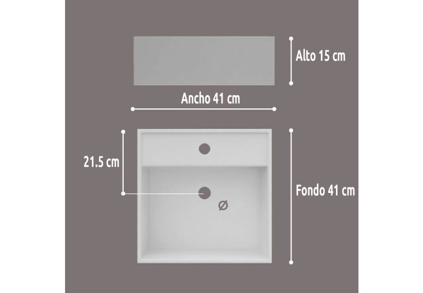 Libra Art and Bath petite vasque suspendue croquis 2