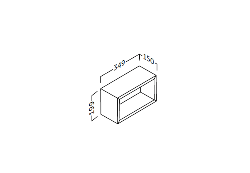 Etagère de salle de bain Landes Coycama croquis 5