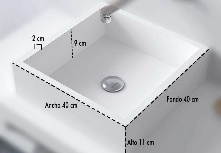 Vasque à poser Quadro Bruntec croquis 1
