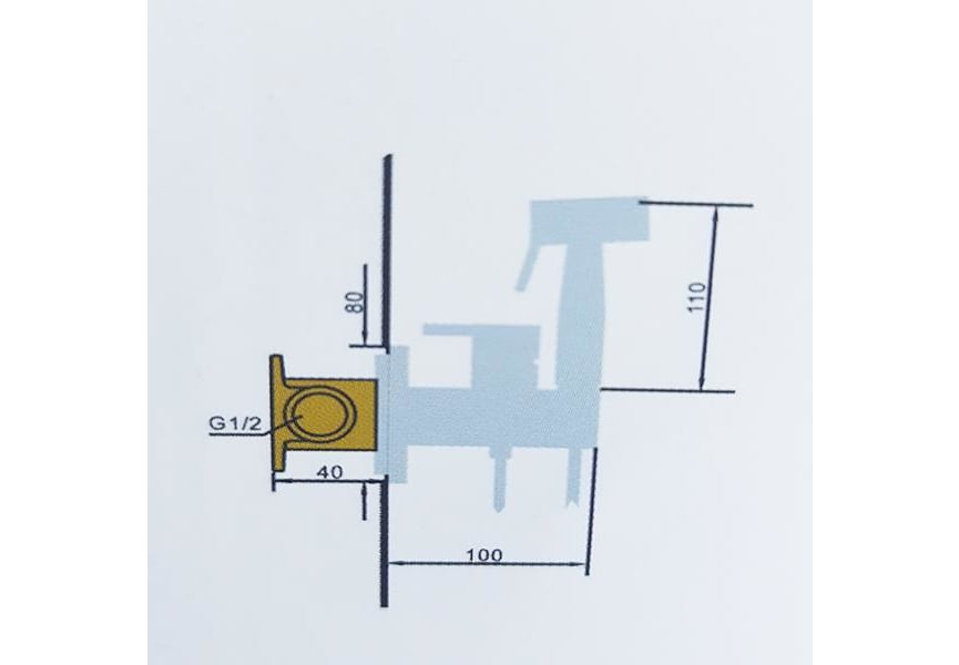 Douche hygiénique pour toilettes Munich Imex croquis 12