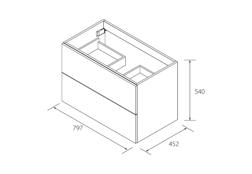 Ensemble meuble-lavabo Morai Salgar croquis 14