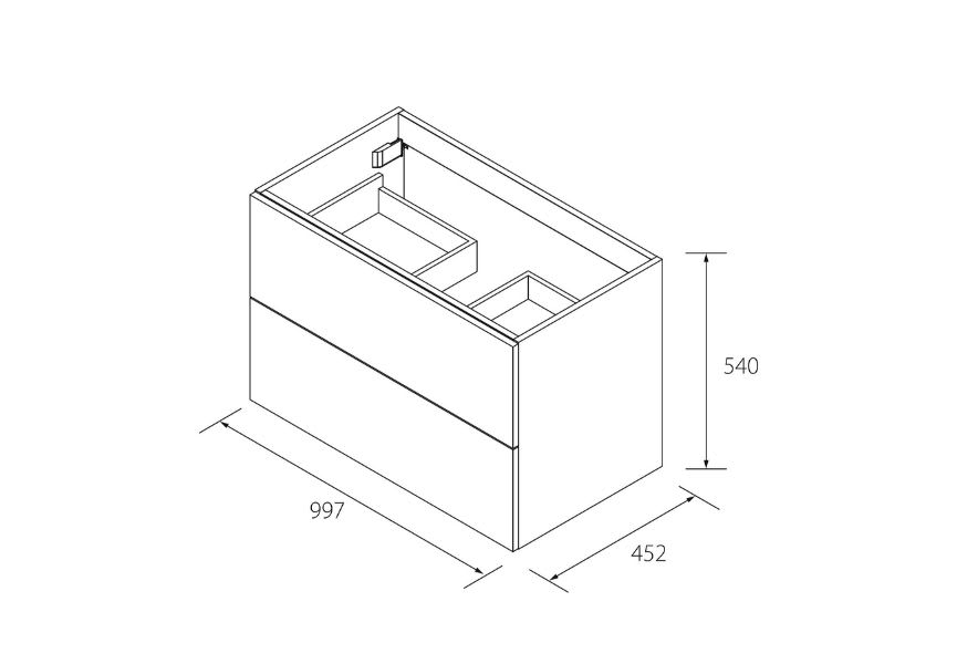Ensemble meuble-lavabo Morai Salgar croquis 15