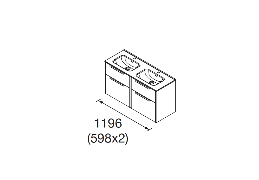 Ensemble de meubles de salle de bains Luva Salgar croquis 6