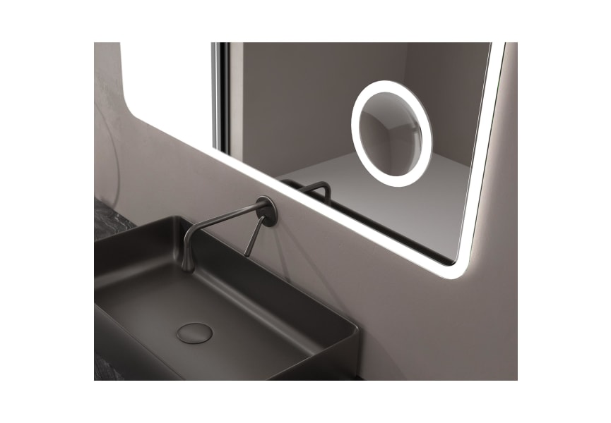 Miroir de salle de bains avec éclairage LED Palau Eurobath détail 1