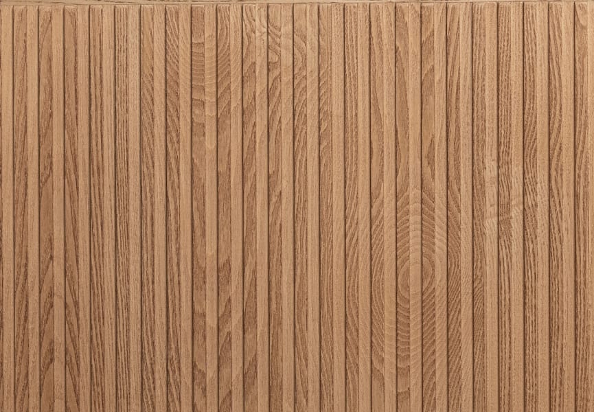 Meuble de salle de bain, plusieurs dimensions, en bois massif de frêne avec plan de toilette en bois Evo Curve Bruntec détail 6