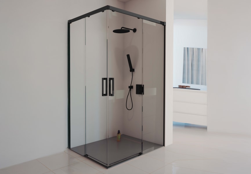 Paroi de douche  noir mat Elara Bruntec principal 0