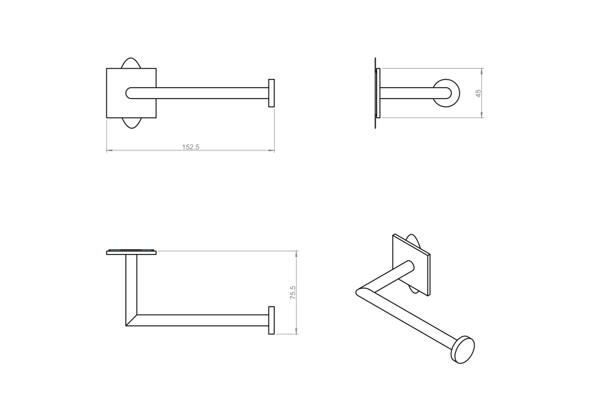 Set d'accessoires de salle de bain Stick Cosmic croquis 9