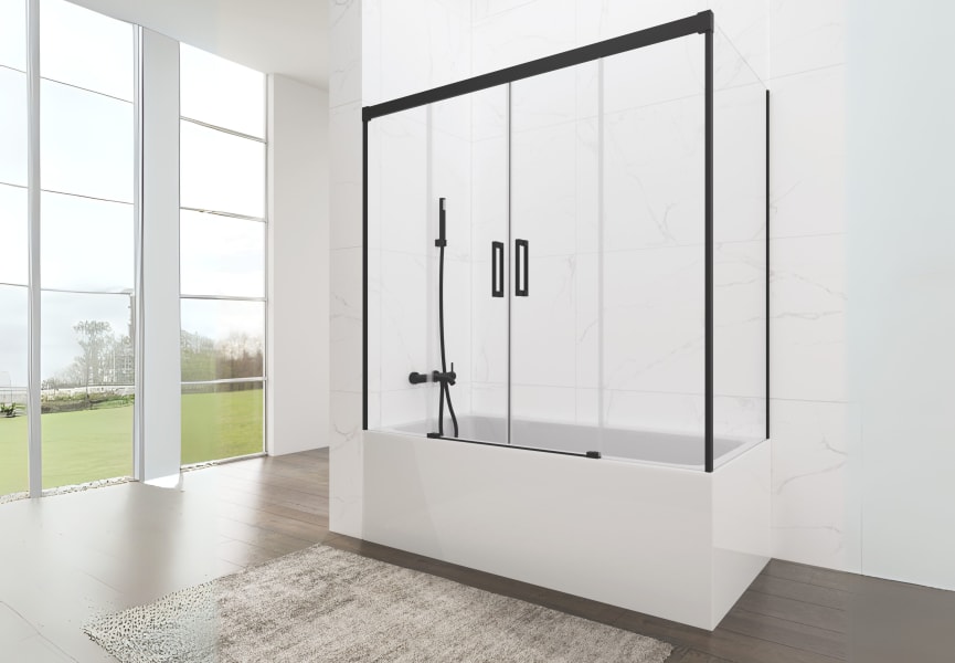 Pare-baignoire GME Basic Spazio noir mat principal 0