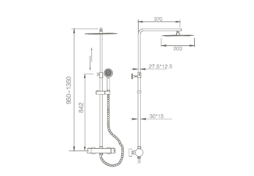 Imex Praga set de douche croquis 5