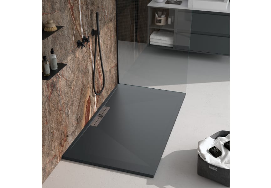 Receveur de douche en résine Design Tiden Bruntec environnement 3