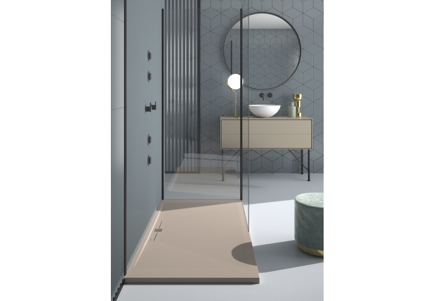 Receveur de douche en résine Design Tiden Bruntec environnement 2