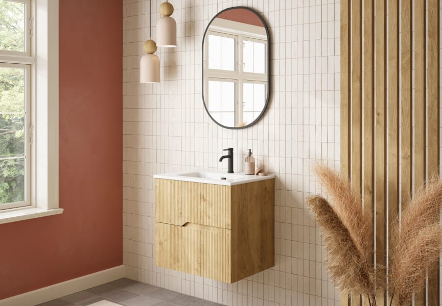 Ensemble de meubles de salle de bain en bambou Coycama principal 0