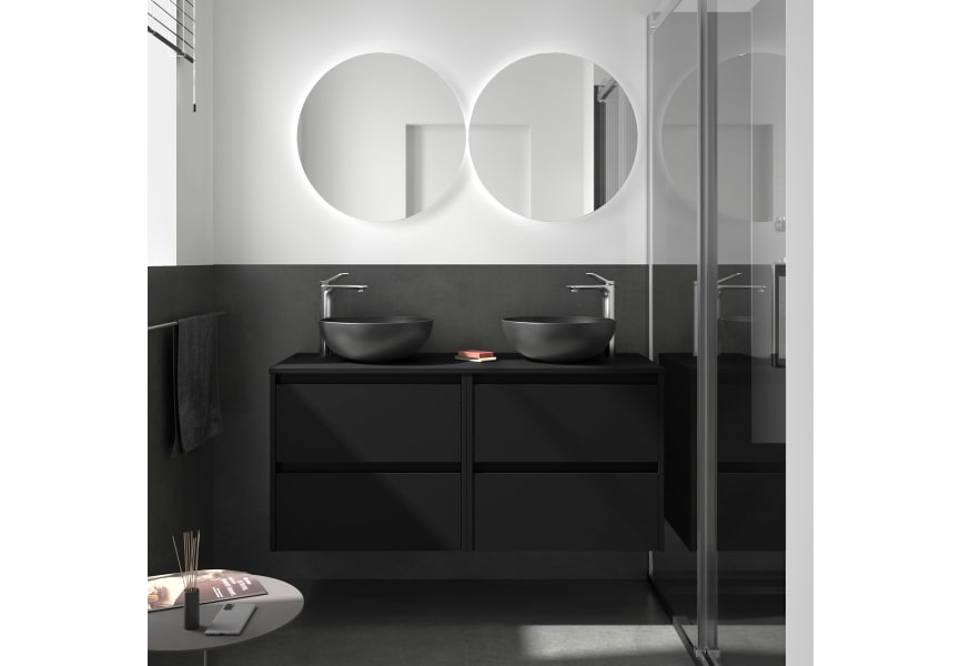 Meubles de salle de bain Noja Salgar avec comptoir en bois principal 3