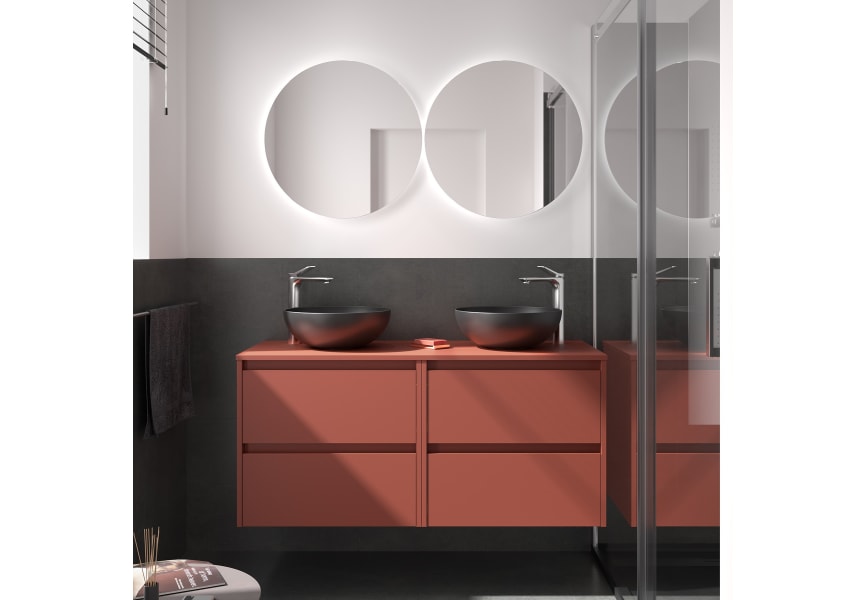 Meubles de salle de bain Noja Salgar avec comptoir en bois principal 0