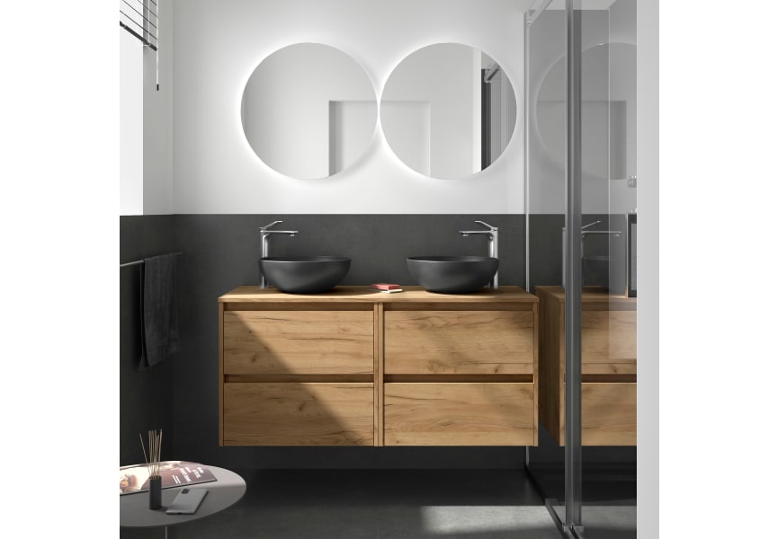 Meubles de salle de bain Noja Salgar avec comptoir en bois principal 8