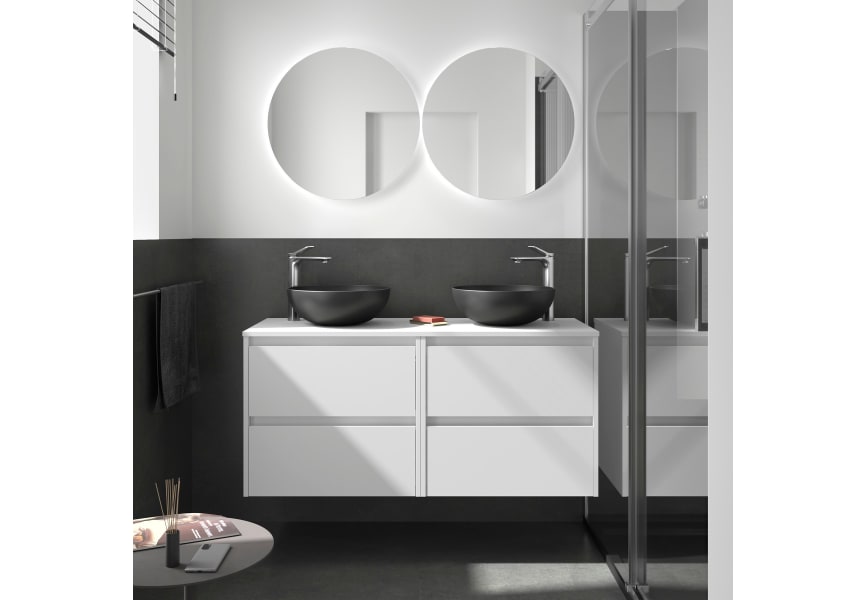Meubles de salle de bain Noja Salgar avec comptoir en bois principal 1