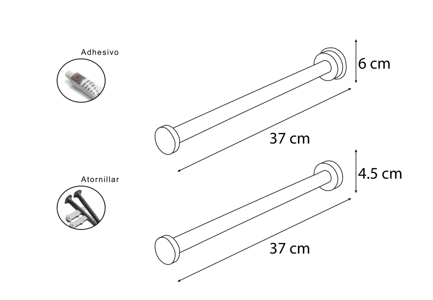 Porte-serviettes latéral Forest Mediterranea del baño croquis 1