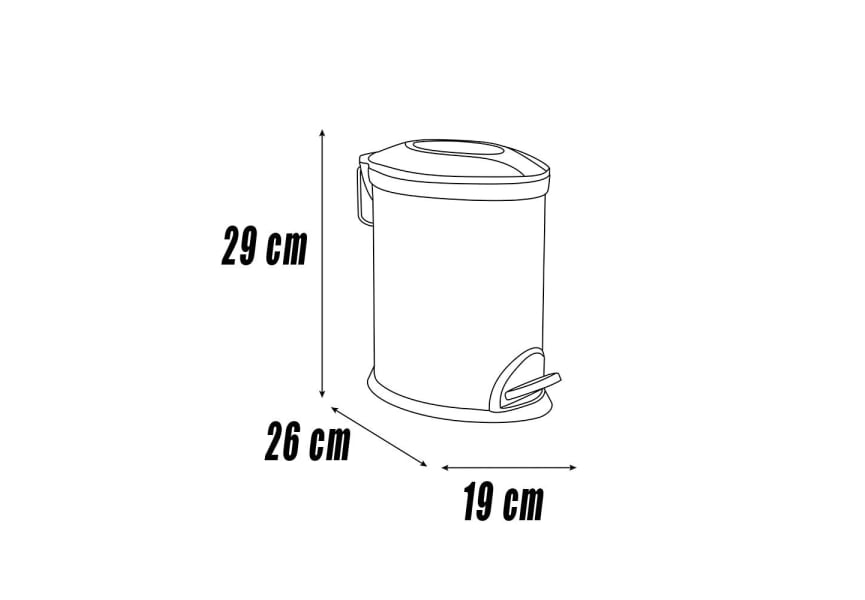 Corbeille à papier pour salle de bains Escorpio Mediterranea de Baño croquis 1