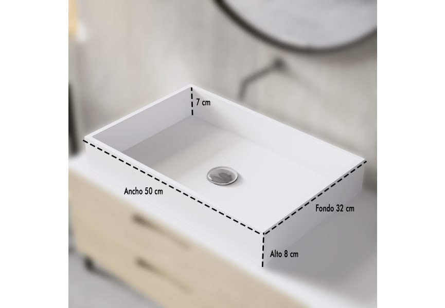 Lavabo à poser Bruntec Square détail 1