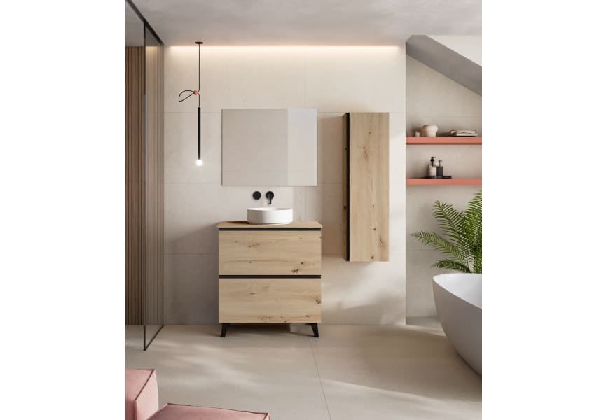 Meuble de salle de bain avec plan de toilette en bois MDF hydrofuge Granada Visobath principal 3