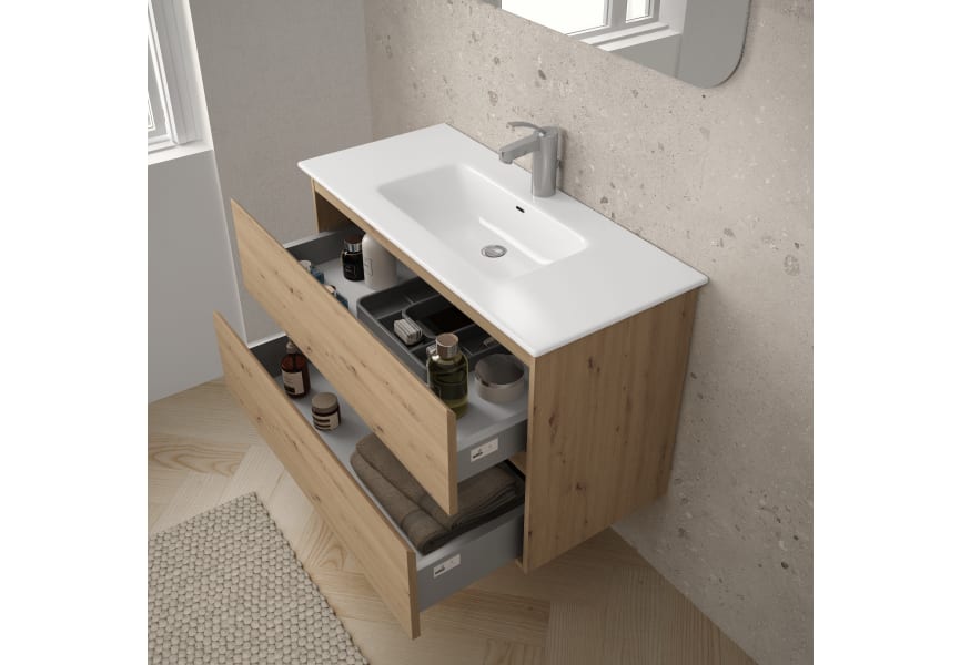 Meuble de salle de bains en bois Vilma Bruntec détail 5