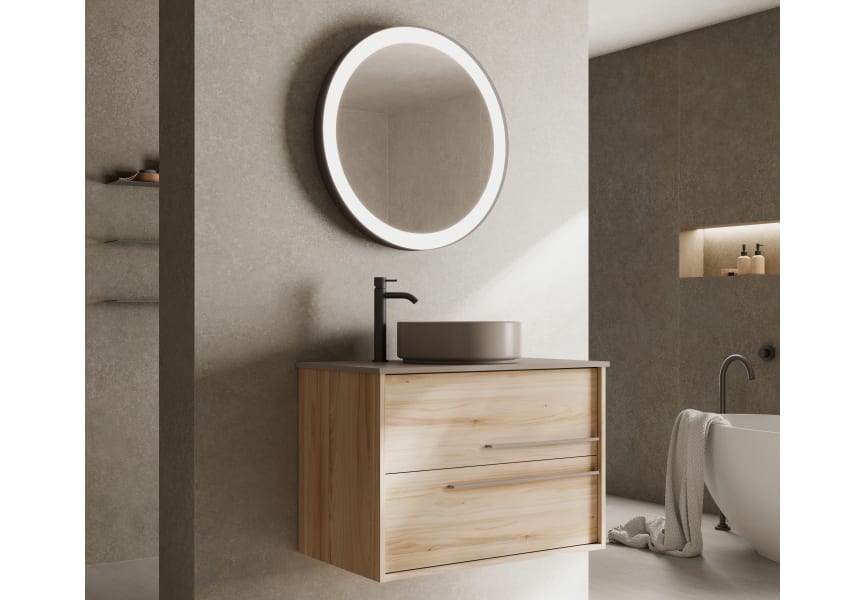 Meuble de salle de bains avec plan de toilette en bois Aqua Visobath principal 0