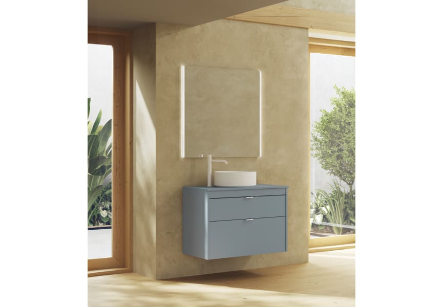 Meuble de salle de bains avec plan de toilette en bois Logika Royo principal 0