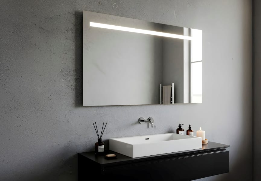 Miroir de salle de bain avec éclairage LED Tarim Bruntec principal 0