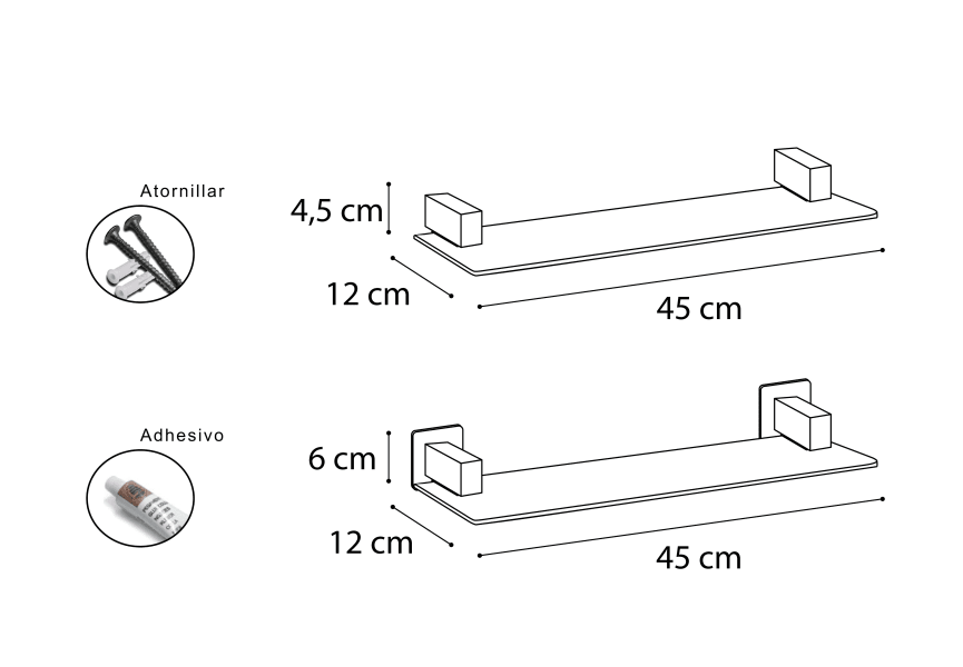Etagère de salle de bain Link/Top Mediterránea de baño croquis 2