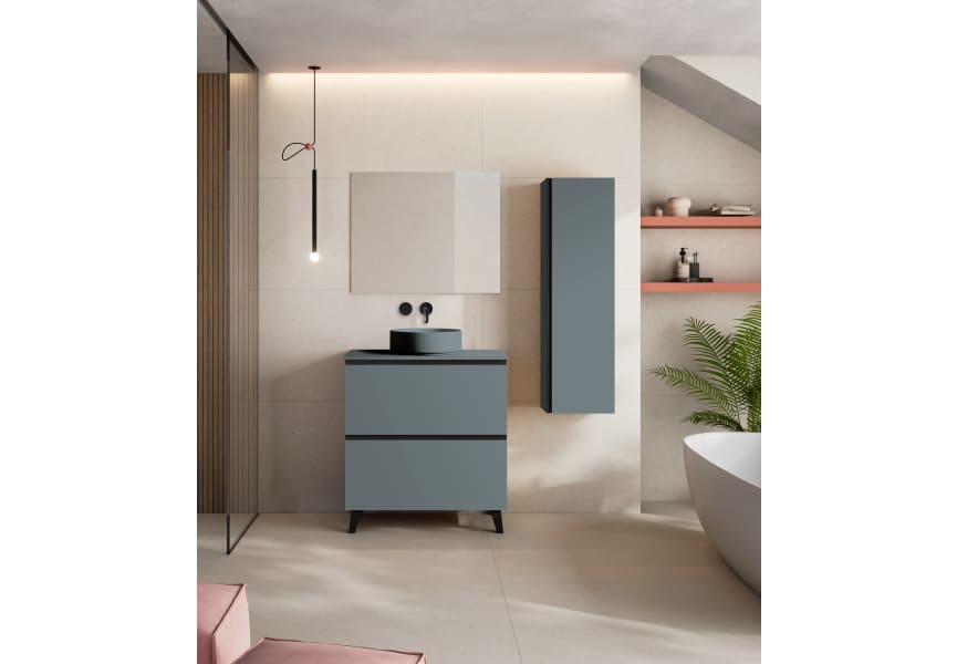 Meuble de salle de bains avec plan de toilette HDF Compatech Granada Visobath principal 1