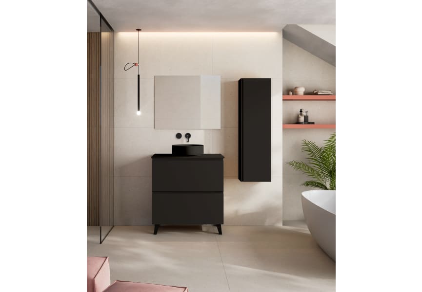 Meuble de salle de bains avec plan de toilette HDF Compatech Granada Visobath principal 2