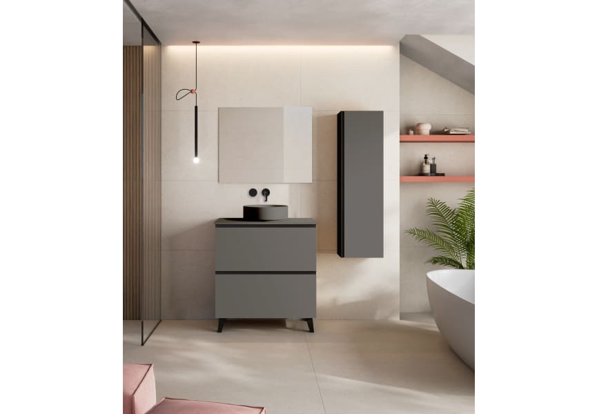 Meuble de salle de bains avec plan de toilette HDF Compatech Granada Visobath principal 4