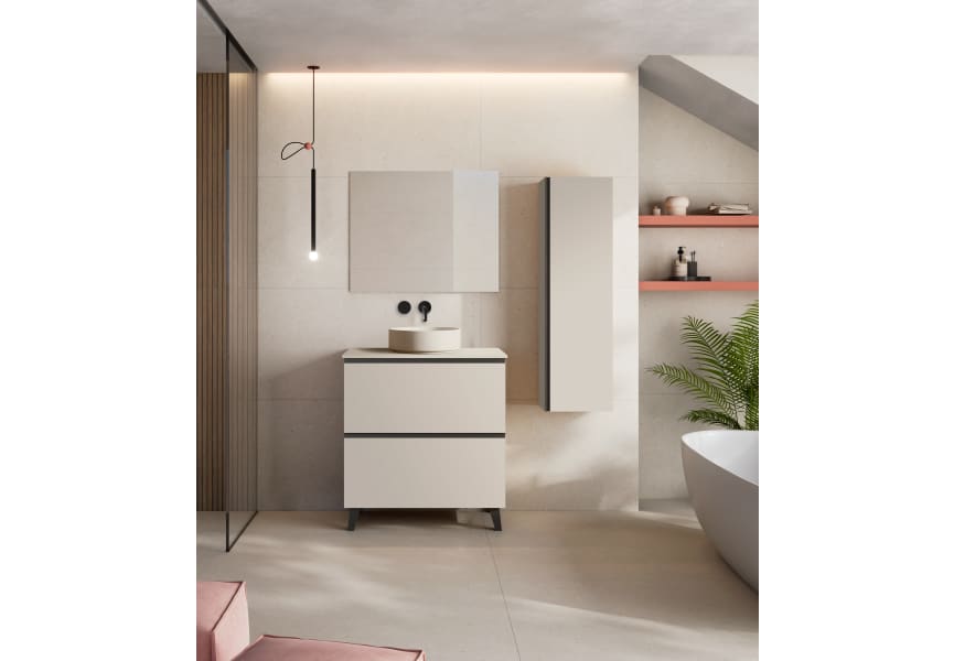 Meuble de salle de bains avec plan de toilette HDF Compatech Granada Visobath principal 5