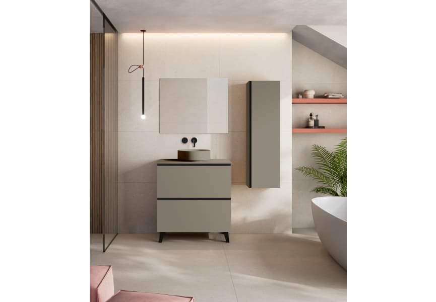 Meuble de salle de bains avec plan de toilette HDF Compatech Granada Visobath principal 6