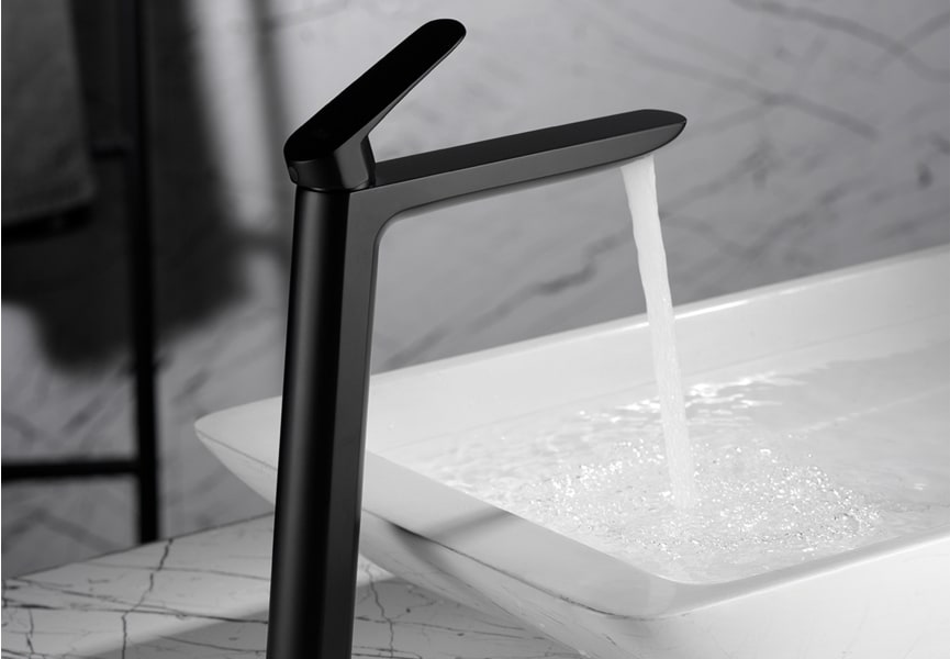 Pack Robinet de lavabo à bec haut Bélgica Imex + Bonde à déclic environnement 3