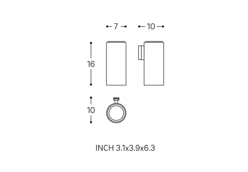 Porte-balai pour toilettes Micra Cosmic croquis 1